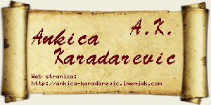 Ankica Karadarević vizit kartica